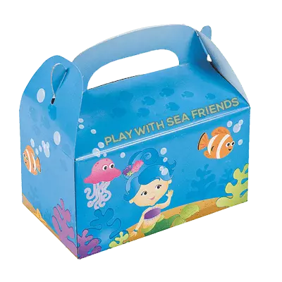 Custom Printed Blue Gable Boxes