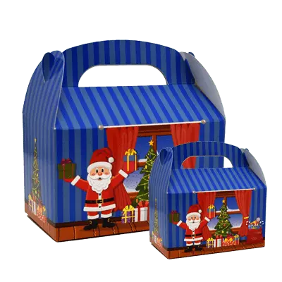 Custom Blue Gable Boxes Wholesale