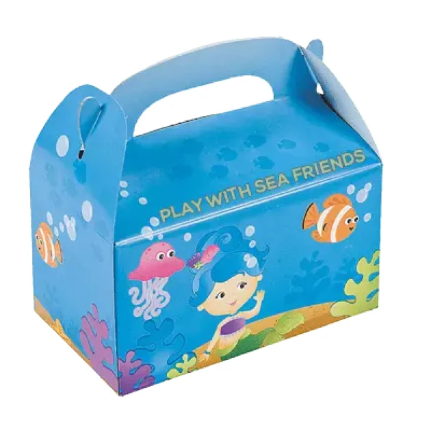 Custom Blue Gable Boxes Packaging