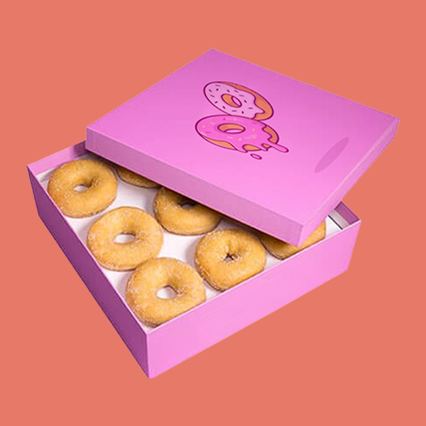 donut boxes in pink