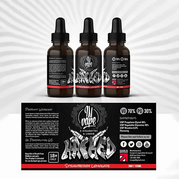 E Juice Label