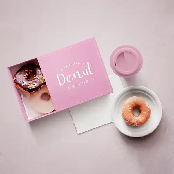 Packaging boxes for donut